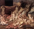 Bacchanale de Putti classique peintre Nicolas Poussin